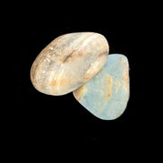Caribbean Calcite blue Aragonite, 2 stones 14-20g - Rocks and Things Store