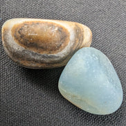Caribbean Calcite blue Aragonite, 2 stones 14-20g Rocks and Things