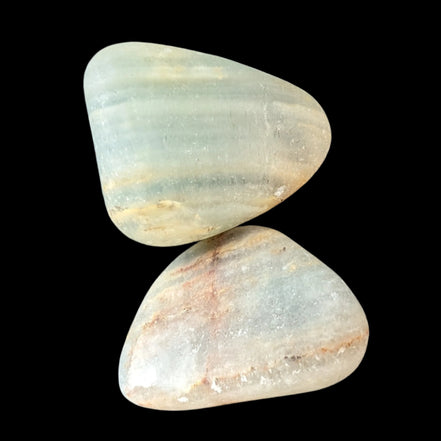 Caribbean Calcite blue Aragonite, 2 stones 14-20g - Rocks and Things Store