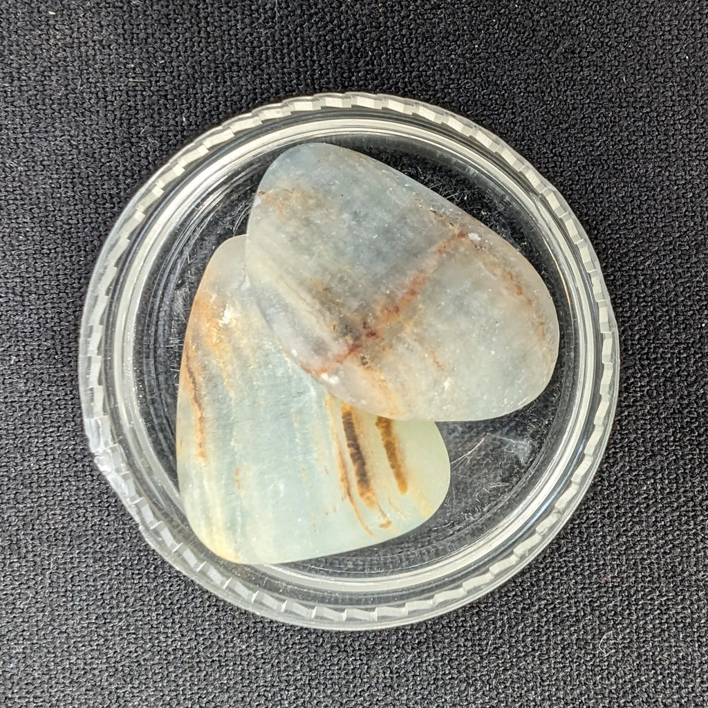 Caribbean Calcite blue Aragonite, 2 stones 14-20g Rocks and Things