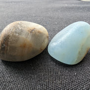 Caribbean Calcite blue Aragonite, 2 stones 14-20g Rocks and Things