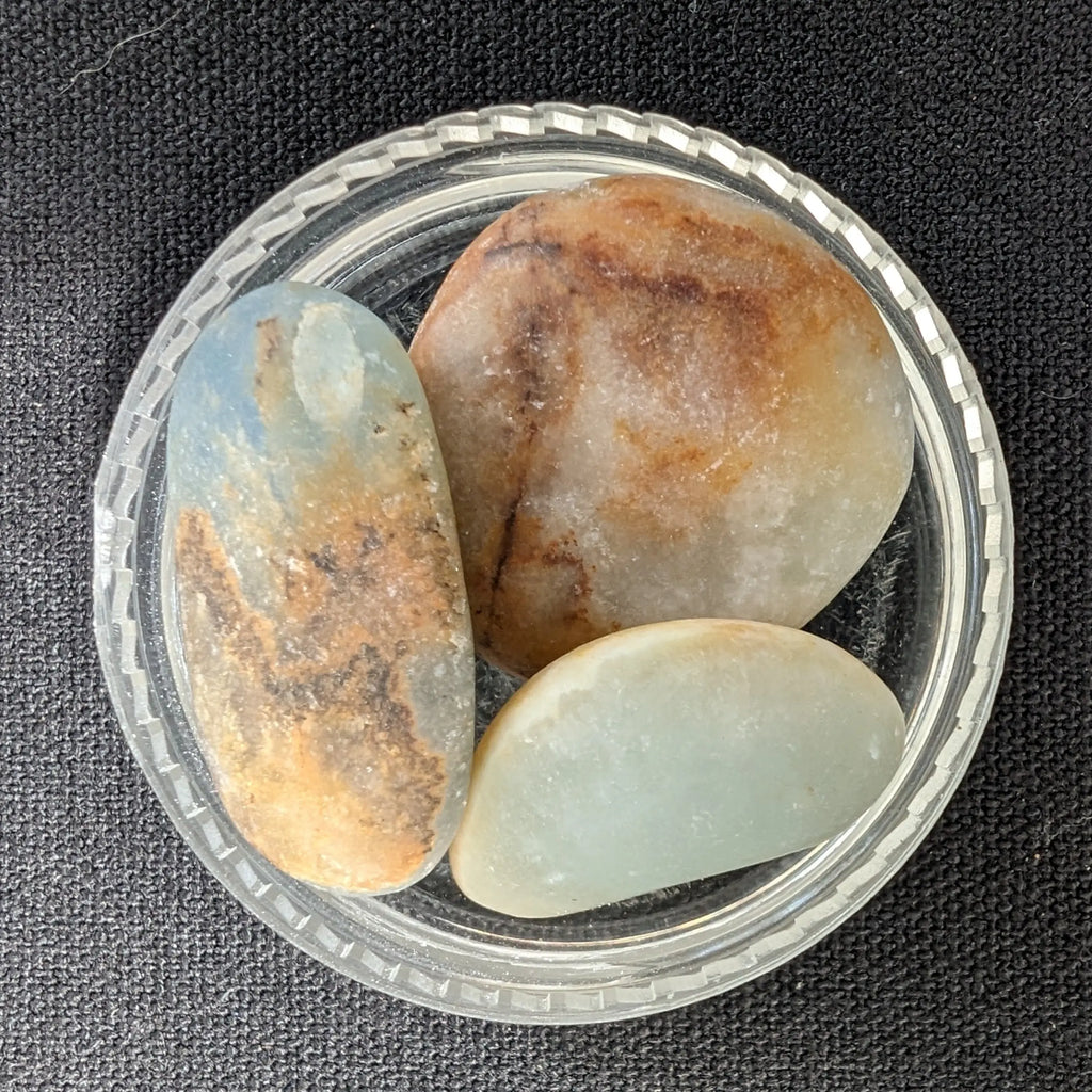 Caribbean Calcite blue Aragonite, 2 stones 14-20g Rocks and Things