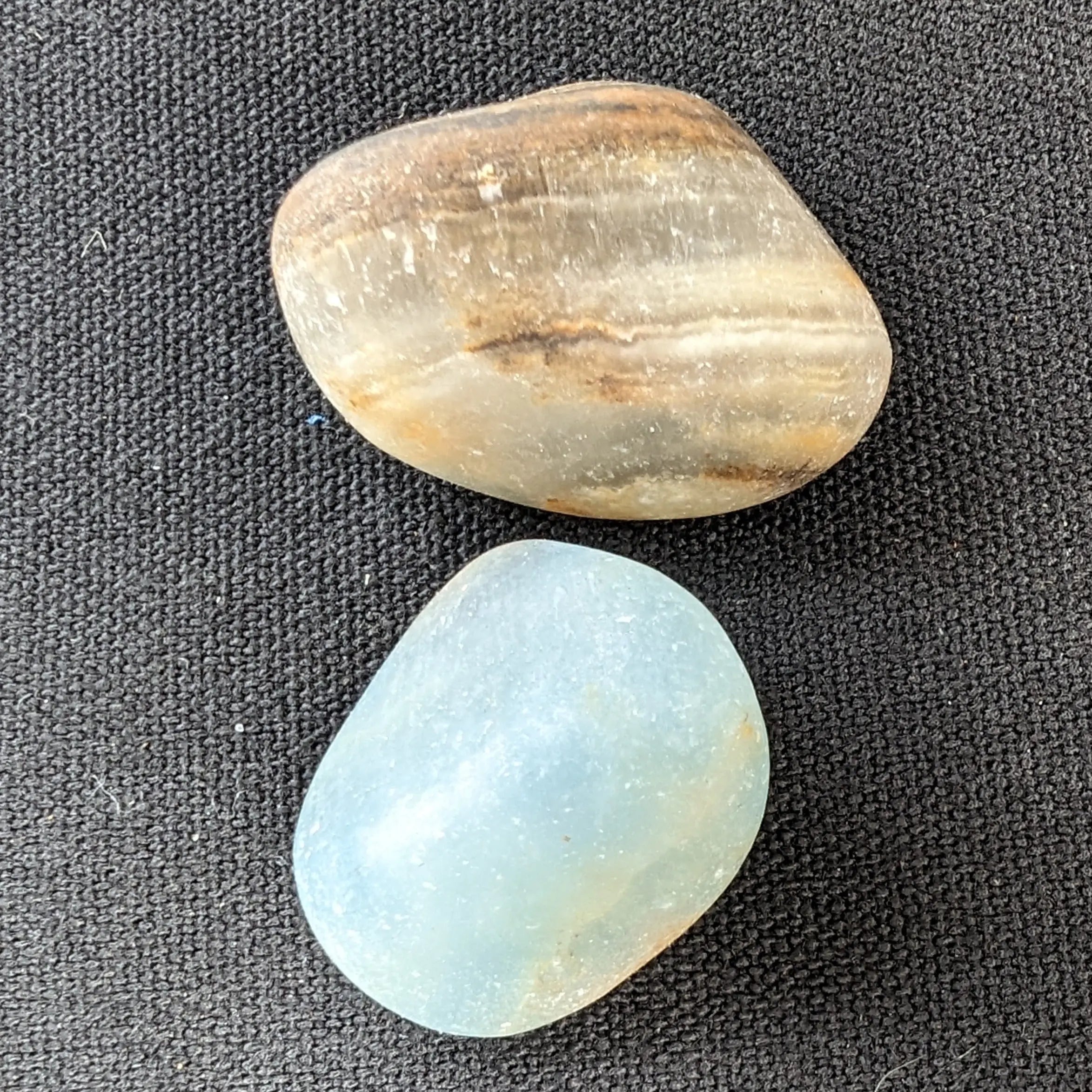 Caribbean Calcite blue Aragonite, 2 stones 14-20g Rocks and Things