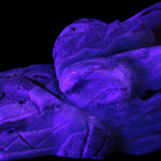 Caribbean Calcite hand-carved dragon's head 675g Rocks and Things Store