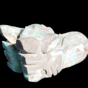 Caribbean Calcite hand-carved dragon's head 675g Rocks and Things Store