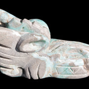 Caribbean Calcite hand-carved dragon's head 675g Rocks and Things Store