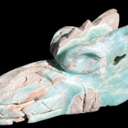 Caribbean Calcite hand-carved dragon's head 675g Rocks and Things Store