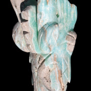 Caribbean Calcite hand-carved dragon's head 675g Rocks and Things Store