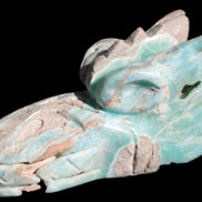 Caribbean Calcite hand-carved dragon's head 675g Rocks and Things Store