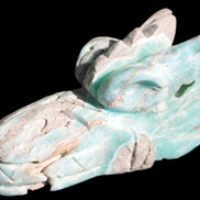 Caribbean Calcite hand-carved dragon's head 675g Rocks and Things Store