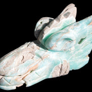 Caribbean Calcite hand-carved dragon's head 675g Rocks and Things Store