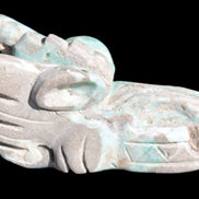 Caribbean Calcite hand-carved dragon's head 675g Rocks and Things Store