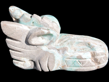 Caribbean Calcite hand-carved dragon's head 675g Rocks and Things Store