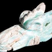 Caribbean Calcite hand-carved dragon's head 675g Rocks and Things Store