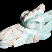 Caribbean Calcite hand-carved dragon's head 675g Rocks and Things Store