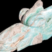 Caribbean Calcite hand-carved dragon's head 675g Rocks and Things Store