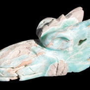Caribbean Calcite hand-carved dragon's head 675g Rocks and Things Store