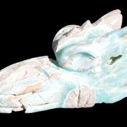 Caribbean Calcite hand-carved dragon's head 675g Rocks and Things Store