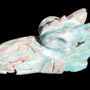 Caribbean Calcite hand-carved dragon's head 675g Rocks and Things Store