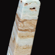 Caribbean aqua blue Calcite obelisk 381g Rocks and Things