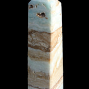 Caribbean aqua blue Calcite obelisk 381g Rocks and Things
