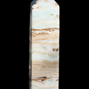 Caribbean aqua blue Calcite obelisk 381g Rocks and Things