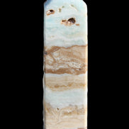 Caribbean aqua blue Calcite obelisk 381g Rocks and Things