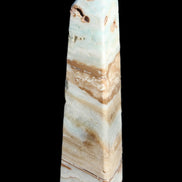 Caribbean aqua blue Calcite obelisk 381g Rocks and Things
