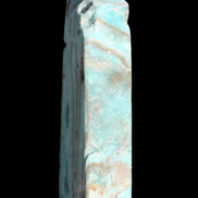 Caribbean Calcite aqua blue obelisk 170mm 539g in sunlight - Rocks and Things Store