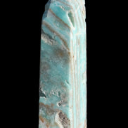 Caribbean Calcite aqua blue obelisk 170mm 539g in sunlight - Rocks and Things Store