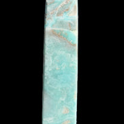 Caribbean Calcite aqua blue obelisk 170mm 539g in sunlight - Rocks and Things Store