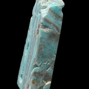 Caribbean Calcite aqua blue obelisk 170mm 539g in sunlight - Rocks and Things Store
