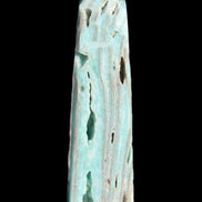 Caribbean Calcite aqua blue obelisk 170mm 539g in sunlight - Rocks and Things Store