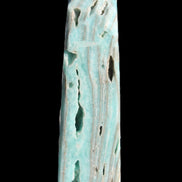 Caribbean Calcite aqua blue obelisk 170mm 539g in sunlight - Rocks and Things Store