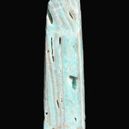 Caribbean Calcite aqua blue obelisk 170mm 539g in sunlight - Rocks and Things Store