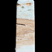 Caribbean aqua blue Calcite obelisk 694g Rocks and Things
