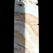 Caribbean aqua blue Calcite obelisk 694g Rocks and Things