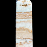 Caribbean aqua blue Calcite obelisk 694g Rocks and Things