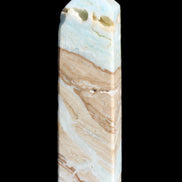 Caribbean aqua blue Calcite obelisk 694g Rocks and Things