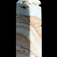 Caribbean aqua blue Calcite obelisk 694g Rocks and Things