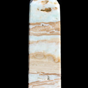 Caribbean aqua blue Calcite obelisk 694g Rocks and Things