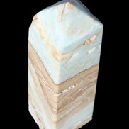 Caribbean aqua blue Calcite obelisk 694g Rocks and Things