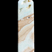 Caribbean aqua blue Calcite obelisk 694g Rocks and Things