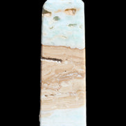Caribbean aqua blue Calcite obelisk 694g Rocks and Things