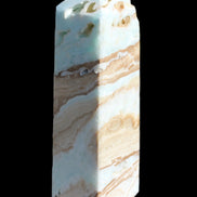 Caribbean aqua blue Calcite obelisk 694g Rocks and Things