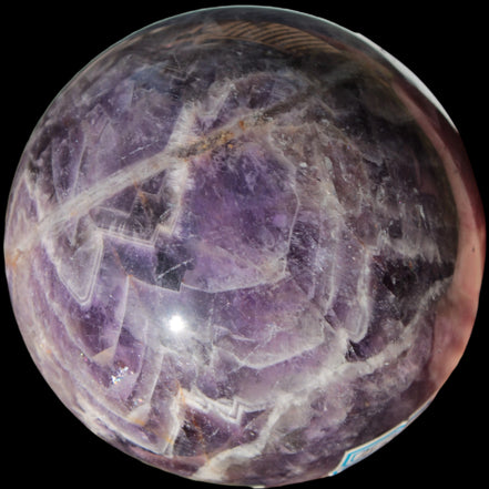 Chevron Fantasy Amethyst sphere 1389g - Rocks and Things Store