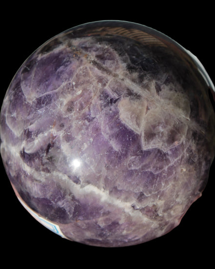 Chevron Fantasy Amethyst sphere 1389g - Rocks and Things Store