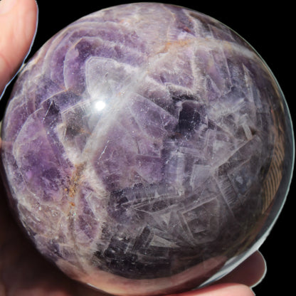 Chevron Fantasy Amethyst sphere 1389g Rocks and Things