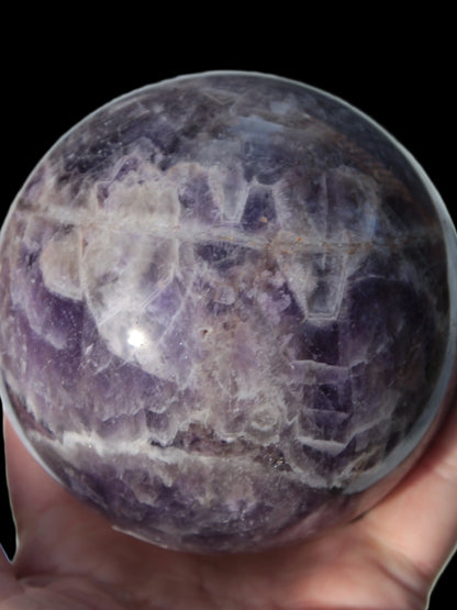 Chevron Fantasy Amethyst sphere 1389g Rocks and Things