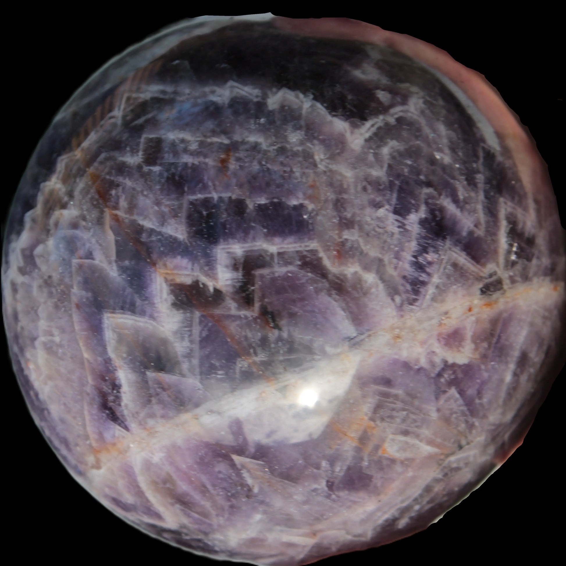 Chevron Fantasy Amethyst sphere 1389g Rocks and Things